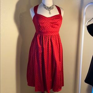 Retro Red polka dot dress